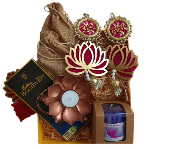 Diwali Gift Hamper with candle.